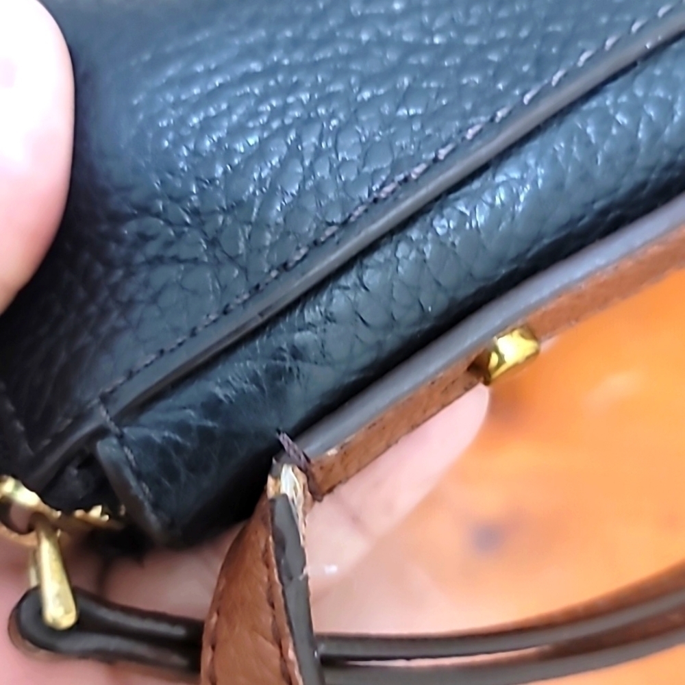 Fossil Crossbody Bag Womens Small Black Brown Leather Pebbled Zip Top ZB7268 - Picture 10 of 10